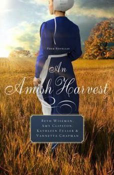 Hardcover An Amish Harvest: Four Novellas [Large Print] Book