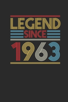 Legend Since 1963: Blank Lined Notebook (6" x 9" - 120 pages) ~ Birthday Themed Notebook for Daily Journal, Diary, and Gift