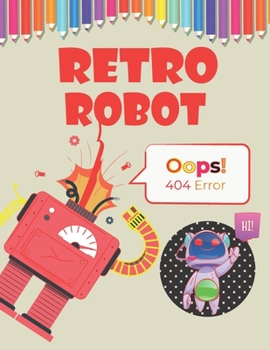 Paperback Retro Robot: Coloring book