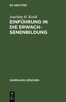 Hardcover Einführung in die Erwachsenenbildung [German] Book