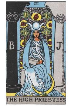 Tarot Notebook Journal - The High Priestess: Medium College Ruled for Your Daily Readings Illustrated with the Beautiful Rider-Waite tarot deck
