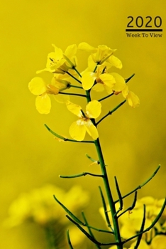 A5 2020 Diary Week To View Paperback Cover With Alternative Design |: | Yellow Petals Flowers 2020 Diary Cover, Year Planner For Business, Office, ... College, School, Appointments, Organizer.