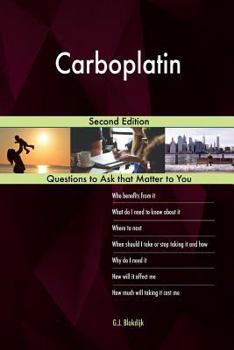 Paperback Carboplatin; Second Edition Book