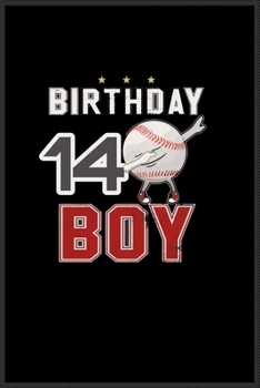 14 year old dabbing Baseball player birthday: Journal and Notebook for Boys- Composition Size ("6*9") With Lined Pages, Perfect for Journal, Doodling, and Notes