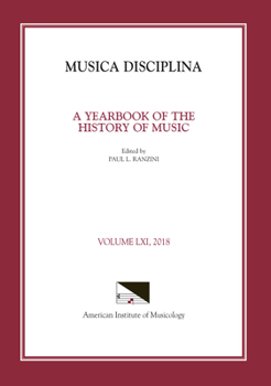 Paperback Musica Disciplina, Vol. 61, 2018: Volume 61 Book