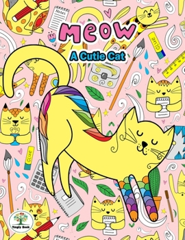 Paperback Meow A Cutie Cat: Notebook size 8.5x11 in. for cat lovers & the girls who like cats to handwriting and Have a cute cat on background. Book