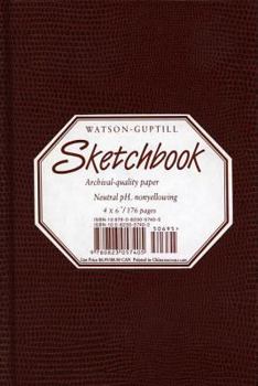 Hardcover Small Sketchbook (Lizard, Burgundy) Book
