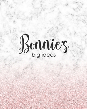 Paperback Bonnie's Big Ideas: Personalized Notebook - 8x10 Lined Women's Journal Book