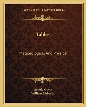 Paperback Tables: Meteorological And Physical Book