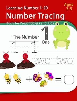 Paperback Number Tracing Book For Preschoolers And Kids Ages 3-5: Number Handwriting Practice workbook for kids Number Tracing 1-20, Activity Workbook for Kinde Book