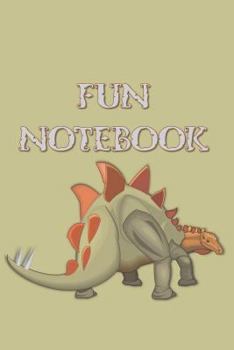 Fun Notebook : Boys Books , Mini Composition Notebook , Ages 6 -12 , 6 X 9 Journal , 120 Pages ,Green Stegosaurus Dinosaur Art