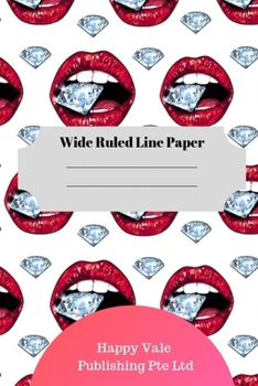 Paperback Cute Lips Theme Wide Ruled Line Paper Book