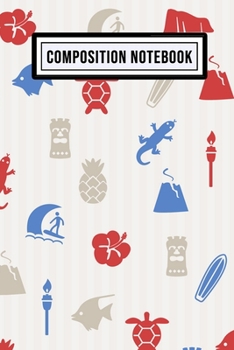 Paperback Hawaii Wide Ruled Composition Notebook: Hawaii Blank College Ruled Composition Notebook - 110 Pages - Pocket Size 6x9 Book
