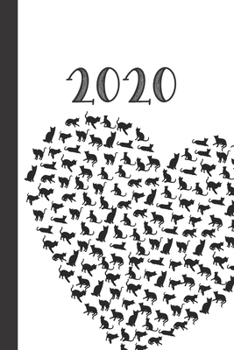 2020: Heart of Cats Weekly Planner Journals For Teen Girls Boys Women Men Him Her, Notebook Organiser, Week Per Page, 50 Pages Ruled White Paper, 106 pages