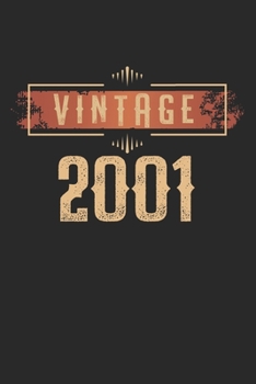 Paperback Vintage 2001: diary, notebook, book 100 lined pages in softcover for everything you want to write down and not forget Book