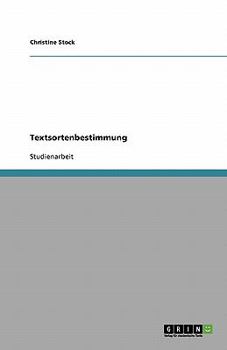 Paperback Textsortenbestimmung [German] Book