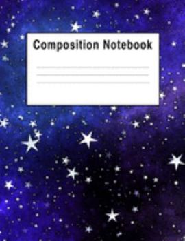 Composition Notebook: Stars Blue & Purple