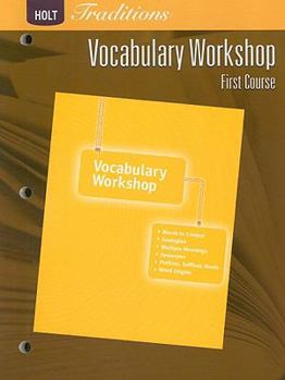 Paperback Holt Traditions: Vocabulary Workshop: Student Edition First Course Book