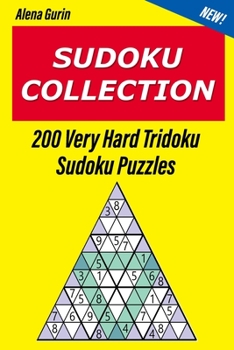 Paperback Sudoku Collection: 200 Very Hard Tridoku Sudoku Puzzles Book