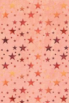 Paperback Rose Gold Stars Pattern Red: Dual Notebook Blank and Lined Paper for Writing & Sketching - 108 pages (54 College Ruled & Blank Pages Alternating) 6 Book