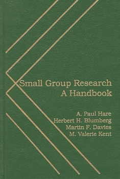 Hardcover Small Group Research: A Handbook Book