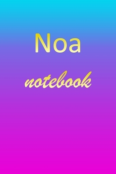 Paperback Noa: Blank Notebook - Wide Ruled Lined Paper Notepad - Writing Pad Practice Journal - Custom Personalized First Name Initia Book