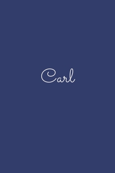 Carl: notebook with the name on the cover, elegant, discreet, official notebook for notes, dot grid notebook,