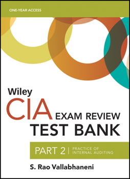 Paperback Wiley CIA 2022 Part 2 Test Bank: Practice of Internal Auditing (1-Year Access) Book