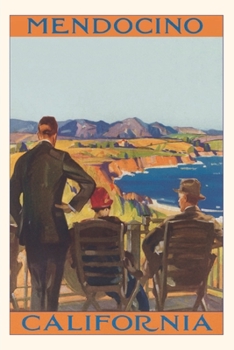 Paperback Vintage Journal Mendocino Travel Poster Book