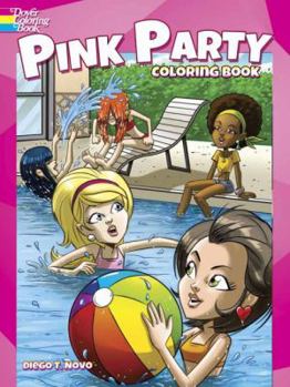 Paperback Pink Party Coloring Book