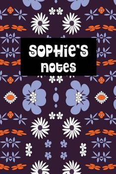 Paperback Sophie's Notes: Blue and White Personalised College Ruled Notebook Book