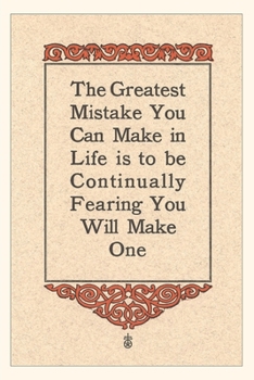 Paperback Vintage Journal Greatest Mistake is Fear Book