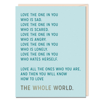 Love The One in You Encouragement Card (Elizabeth Gilbert for Em & Friends Greeting Cards)