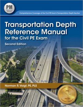 Paperback Transportation Depth Reference Manual for the Civil PE Exam Book