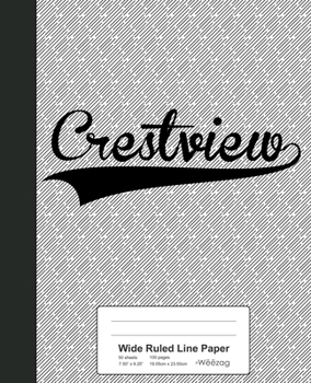 Paperback Wide Ruled Line Paper: CRESTVIEW Notebook Book