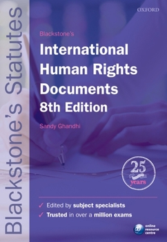 Paperback Blackstone's International Human Rights Documents (Blackstone's Statutes) Book