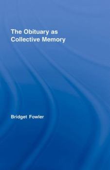 Hardcover The Obituary as Collective Memory Book