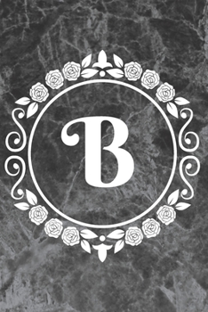 Paperback B: Sketchbook - Cute Personalized Floral Initial Monogram Drawing Book for Artists - Pretty Doodling Pad for Students for Book