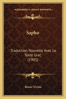 Paperback Sapho: Traduction Nouvelle Avec Le Texte Grec (1903) [French] Book