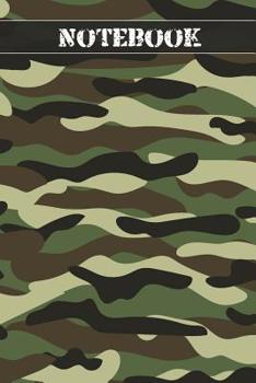 Notebook: 96 dotted Pages I dotted grid I Size 6x9 I Cover in camouflaged Design I Ideal for notes and sketches I