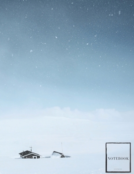 Lined Notebook: Ruled Pages Book (8.5 x 11 inches) - 100 Pages Journal II Planning, Drawing, Sketching, Writing, Winter, Stars