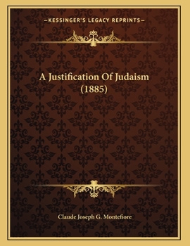 Paperback A Justification Of Judaism (1885) Book