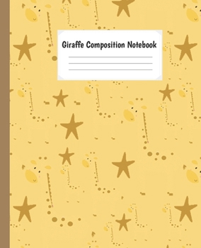 Paperback Giraffe Composition Notebook: Wide Ruled Cute Animal Paperback Notebook lined Journal For Teens Students Girls And Teachers .... For Writing And Tak Book