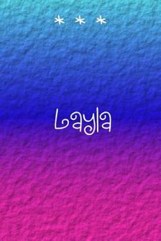 Paperback Layla: Vibrant Ombre Notebook Book