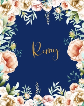 Paperback Remy Dotted Journal: Memo Dotted Grid Bullet Journal Field Notes Creative Personalized Custom Name Journaling Notebook Writing Cute Pretty Book