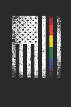 Paperback USA LGBT Flag: Blank Lined Notebook (6" x 9" - 120 pages) LGBT Pride Themed Notebook for Gift / Daily Activity Journals / Diary Book