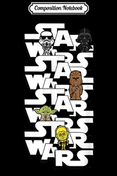 Paperback Composition Notebook: Logo Darth Vader Yoda Kawaii Characters Journal/Notebook Blank Lined Ruled 6x9 100 Pages Book