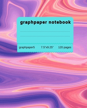 Paperback Graph Paper Notebook: 5 squares per inch: graph paper for Math and Science Composition Notebook Book