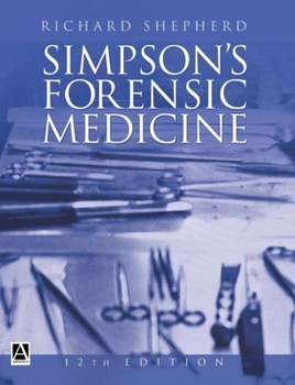 Paperback Simpson's Forensic Medicine Book