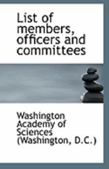 Paperback List of Members, Officers and Committees Book